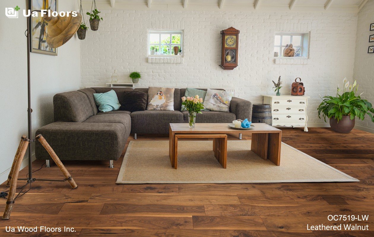 Ua Floors - PRODUCTS|Leathered Walnut Engineered Hardwood Flooring