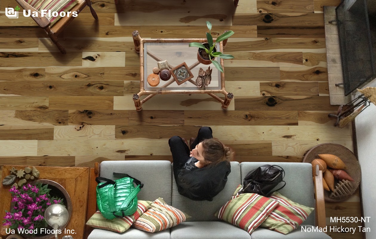 Ua Floors - PRODUCTS|NoMad Hickory Tan Engineered Hardwood Flooring 