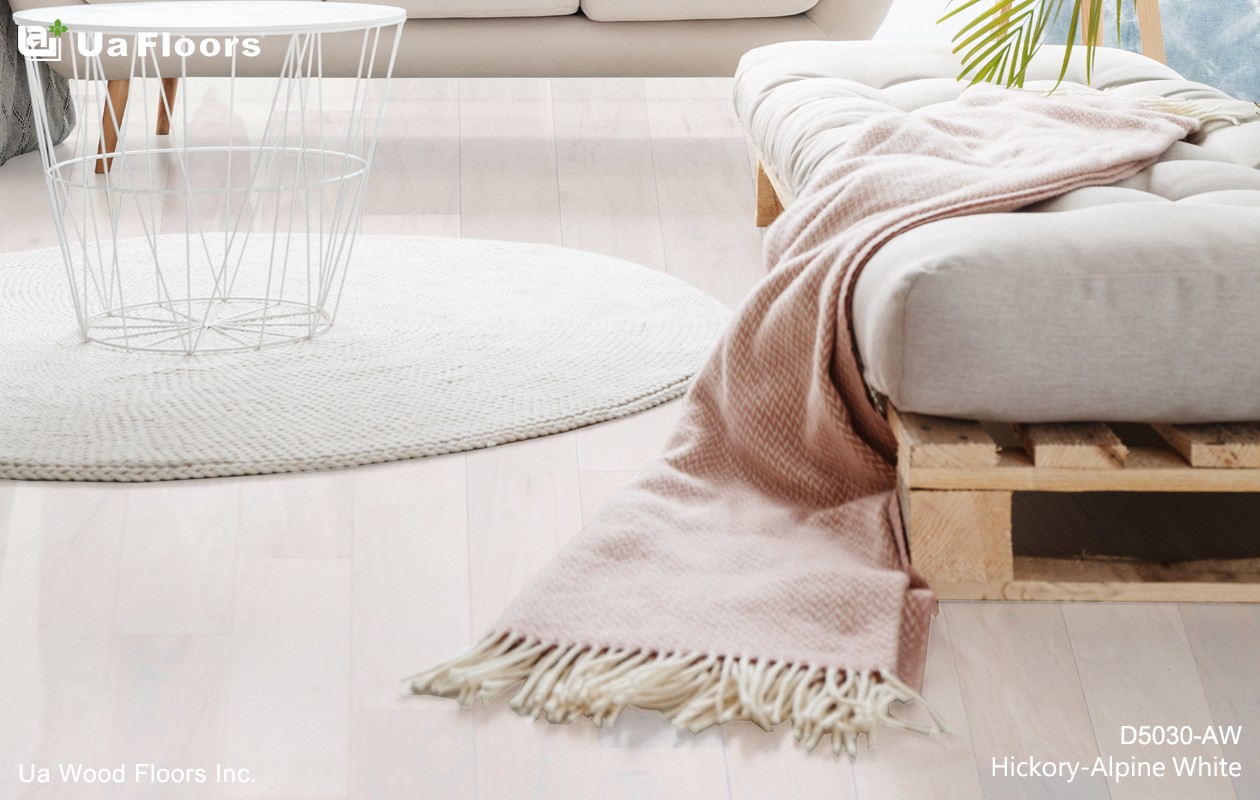 Ua Floors - PRODUCTS|Hickory_Alpine White Engineered Hardwood Flooring 
