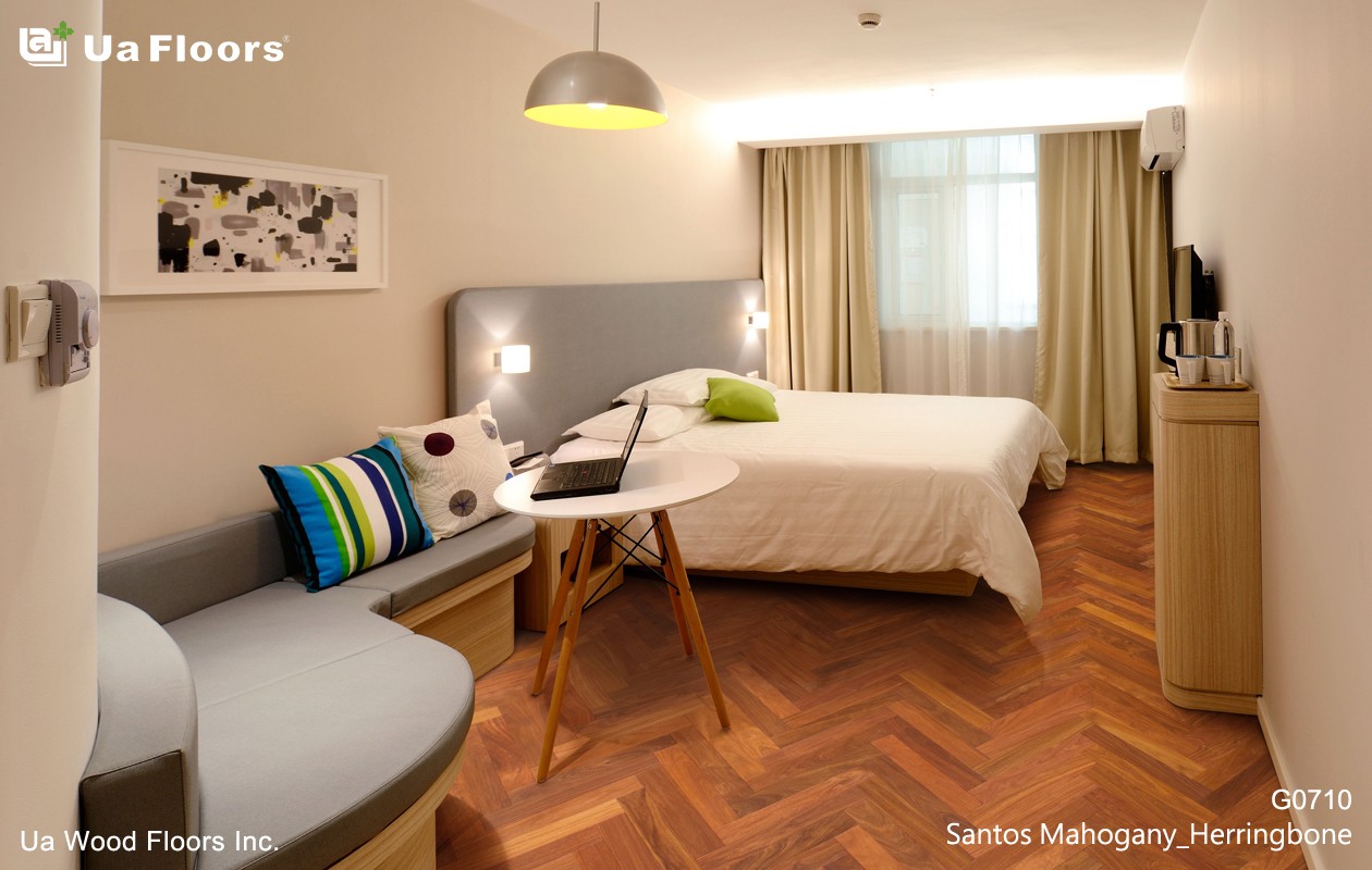 Ua Floors - PRODUCTS|Santos Mahogany Herringbone Engineered Hardwood Flooring