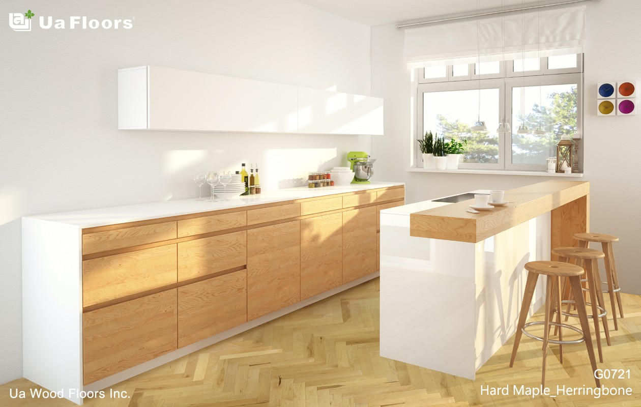 Ua Floors - PRODUCTS|Hard Maple Herringbone Engineered Hardwood Flooring