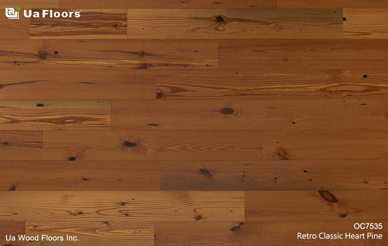 Ua Floors - PRODUCTS|Retro Classic Heart Pine Engineered Hardwood Flooring