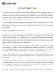 Ua Floors - Internet Sales Policy