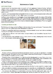 Ua Floors - Maintenance Guide